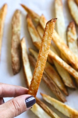 Crispy french fries made in the air-fryer