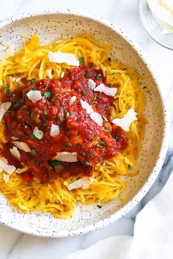 Chicken Cacciatore made in an Instant! The sauce is hearty and chunky, loaded with chicken, tomatoes, peppers and onions ( sometimes I add mushrooms too!) Great over pasta, squashta, rice or polenta.