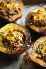 What happens when you stuff an acorn squash with turkey chili? You have an edible bowl that's not just good for you, it tastes great too!