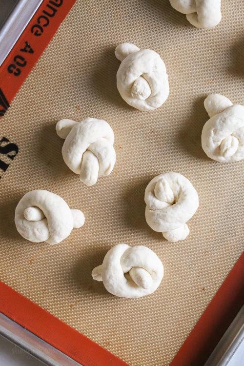 Garlic Knots before baking
