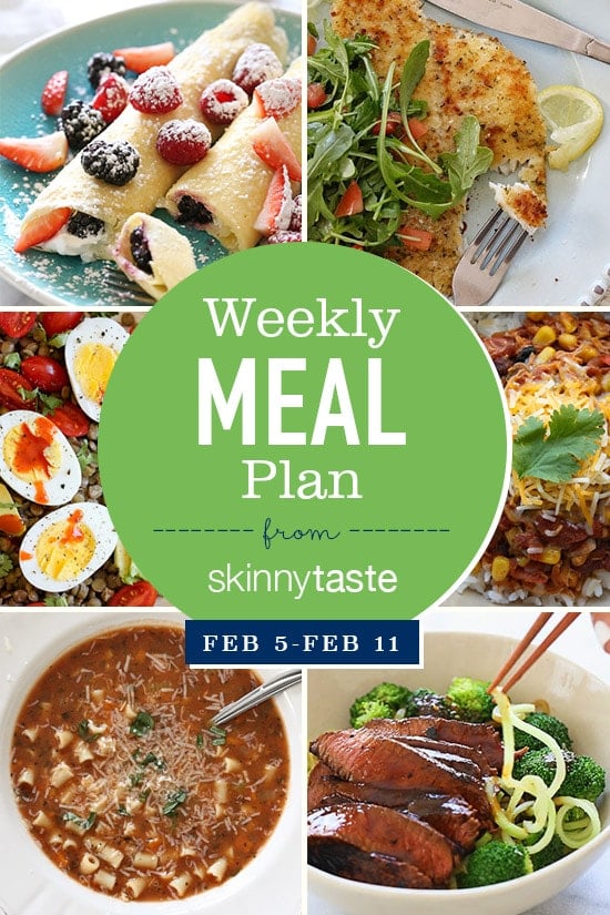 A free 7-day flexible meal plan including breakfast, lunch and dinner and a shopping list. All recipes include calories and Weight Watchers Freestyle Smart Points.
