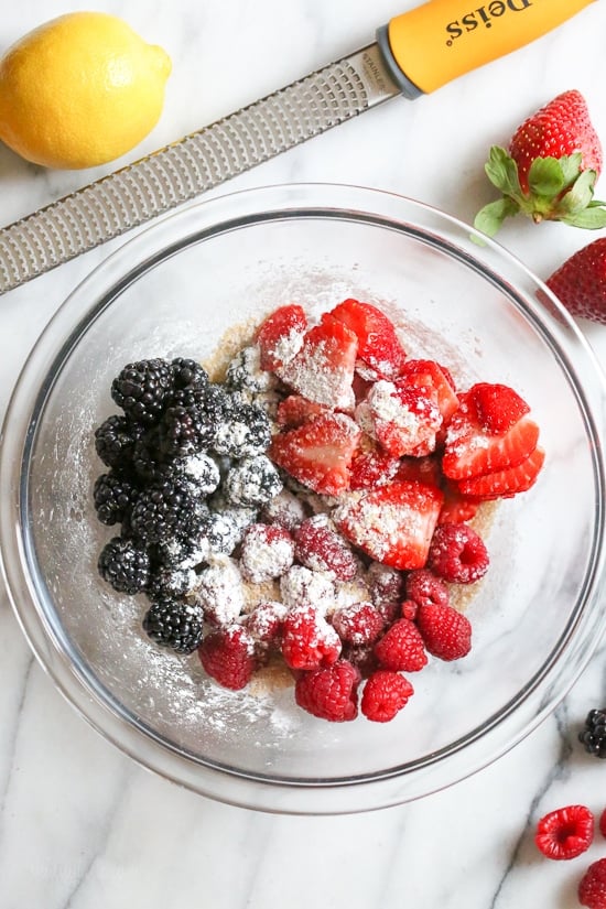 These individual Mixed Berry Pies are perfect for portion control. Easy to make, made with strawberries, blackberries and raspberries and easy with refrigerated pie crust.