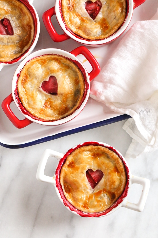 These individual Mixed Berry Pies are perfect for portion control. Easy to make, filled with mixed berries and topped with refrigerated pie crust.