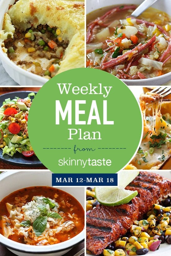 A free 7-day flexible meal plan including breakfast, lunch and dinner and a shopping list. All recipes include calories and Weight Watchers Freestyle Smart Points.