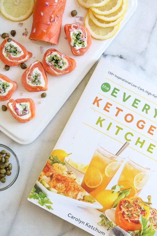 These elegant smoked salmon pinwheels are perfect if you want to enjoy lox without the bagels for a low-carb, keto appetizer.