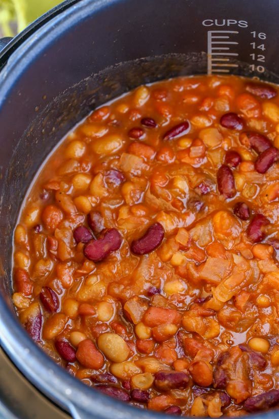 Instant Pot Brown Sugar Baked Beans are a quick and easy summer side dish thanks to the instant pot with all the hearty, filling, baked bean flavors you love. Easy Instant Pot Baked Beans