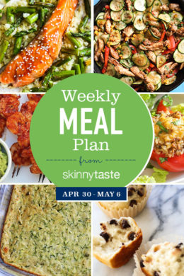 A free 7-day flexible meal plan including breakfast, lunch and dinner and a shopping list. All recipes include calories and Weight Watchers Freestyle Smart Points.