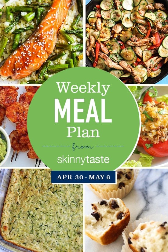 A free 7-day flexible meal plan including breakfast, lunch and dinner and a shopping list. All recipes include calories and Weight Watchers Freestyle Smart Points.