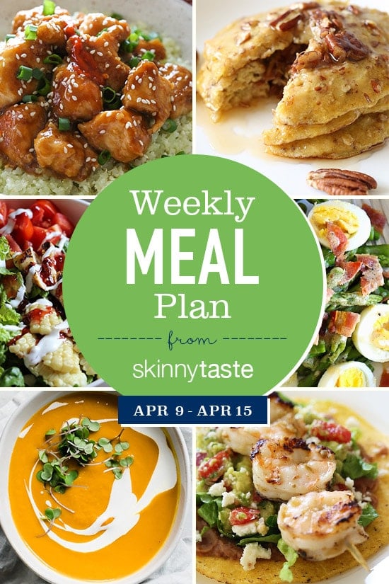 A free 7-day flexible meal plan including breakfast, lunch and dinner and a shopping list. All recipes include calories and Weight Watchers Freestyle Smart Points.