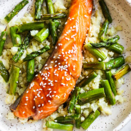 Honey-Teriyaki Salmon with Cauliflower Rice