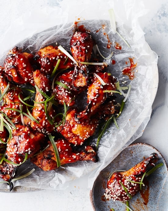 Glazed Korean BBQ Chicken Wings