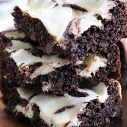 These homemade, cheesecake brownies are SO good and they are gluten-free and flourless by using almond meal in place of wheat flour, then swirled with a cheesecake topping!