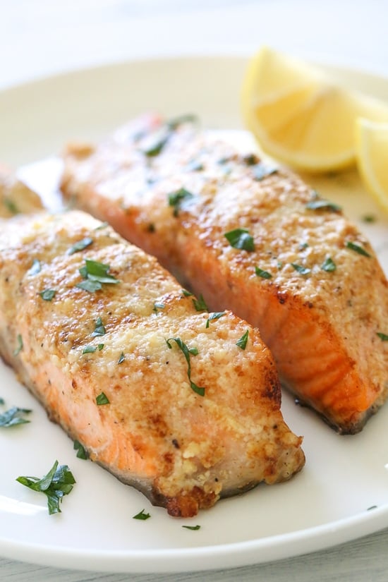 Air Fryer Parmesan Salmon