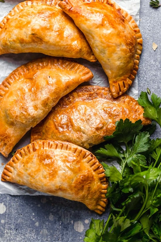 These Leftover Turkey Pot Pie Empanadas, or hand pies are a delicious way to use up your leftover Thanksgiving turkey!