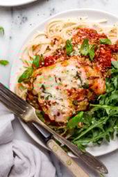 This quick and easy Chicken Parmesan is the answer to your weeknight dreams!! And since it's made in the Instant Pot, it's ready in minutes!
