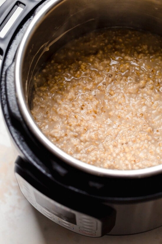 A warm and heart healthy breakfast, making Steel Cut Oats in the Instant Pot is so much faster than making them on the stove! Steel cut oats in the Instant Pot