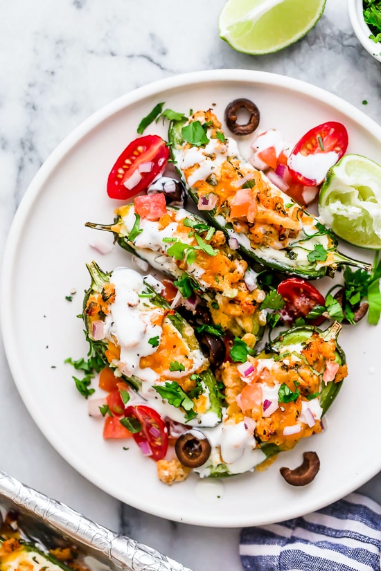 Jalapeno Poppers meet nachos in this fun, low-carb twist of two classic appetizers, perfect for sharing!