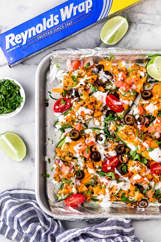 Jalapeno Poppers meet nachos in this fun, low-carb twist of two classic appetizers, perfect for sharing!