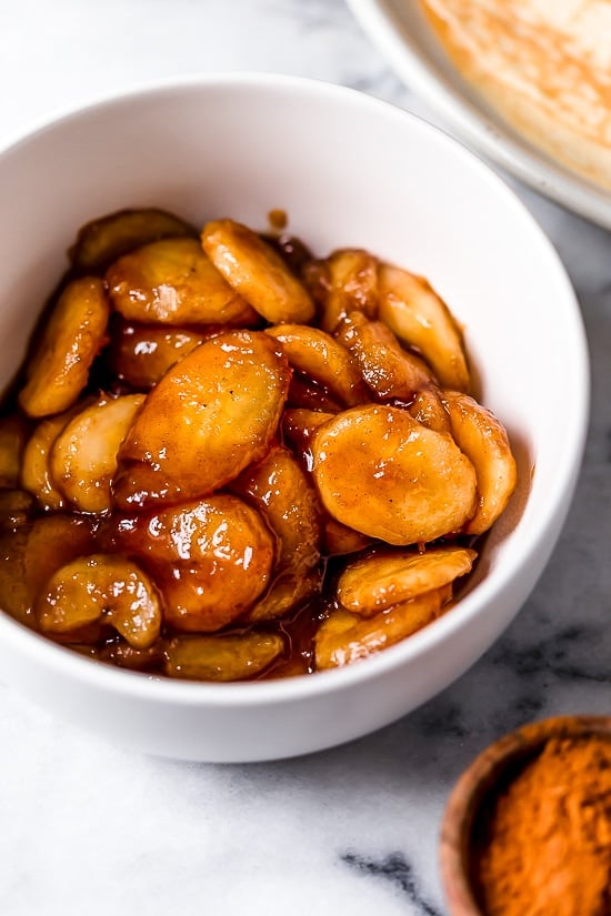 Banana Foster Dessert Crepes are made with two of my favorite desserts – homemade crepes and bananas fosters, combined into one! This skinny make-over won't wreak havoc on your weekly calorie intake.