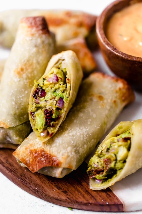 These easy Air Fryer Avocado Egg Rolls are inspired by the Cheesecake Factory egg rolls, only healthier because they are not fried.