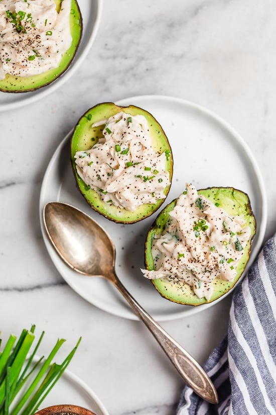This light and easy chicken salad recipe made with leftover rotisserie chicken breast meat and my homemade ranch dressing. Great for lunch and meal prep!