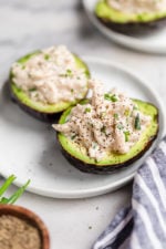 This light and easy chicken salad recipe made with leftover rotisserie chicken breast meat and my homemade ranch dressing. Great for lunch and meal prep!