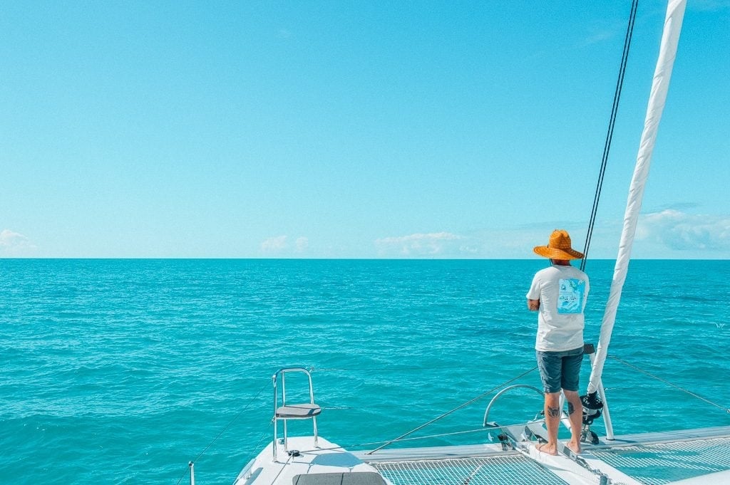 living on a boat at sea