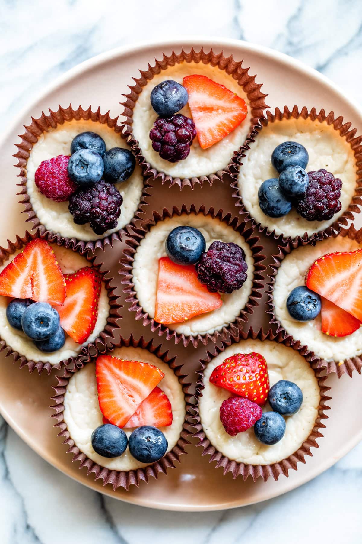 Red, White and Blue Cheesecake Cupcakes
