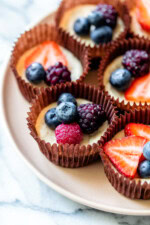 Cheesecake Cupcakes with berries