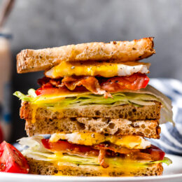 Add a fried egg or hard boiled egg to a classic BLT sandwich and you have the perfect breakfast sandwich (or have it for lunch).