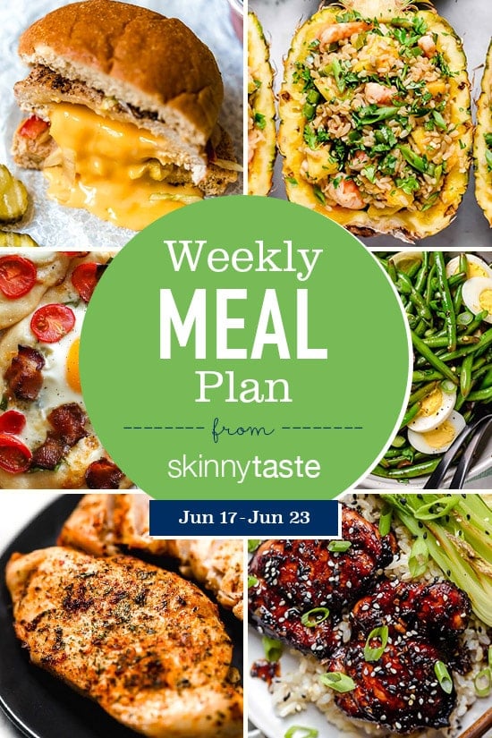 A free 7-day flexible weight loss meal plan including breakfast, lunch and dinner and a shopping list. All recipes include calories and WW SmartPoints®.