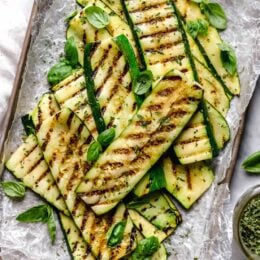Make Perfect Grilled Zucchini all summer long! Quick and easy, great as a side dish with anything you're grilling.