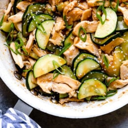 This quick Chicken and Zucchini Stir Fry is delicious, made with chicken breast, zucchini and an easy stir fry sauce.