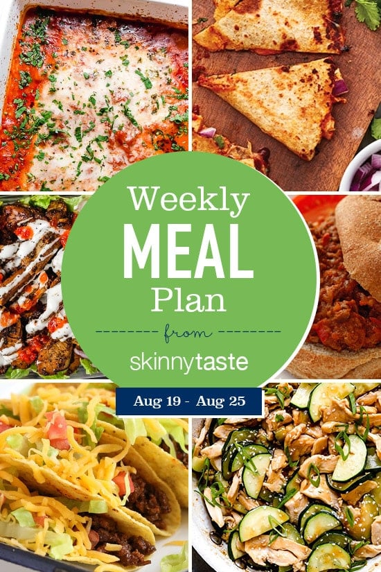 A free 7-day flexible weight loss meal plan including breakfast, lunch and dinner and a shopping list. All recipes include calories and Weight Watchers SmartPoints®.