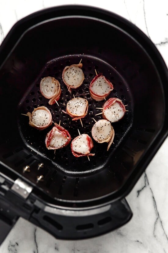 Air Fryer Bacon Wrapped Scallops