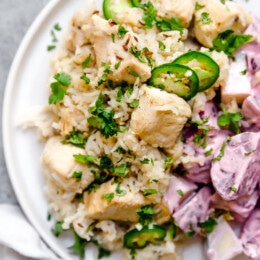 A plate of Indian pulao