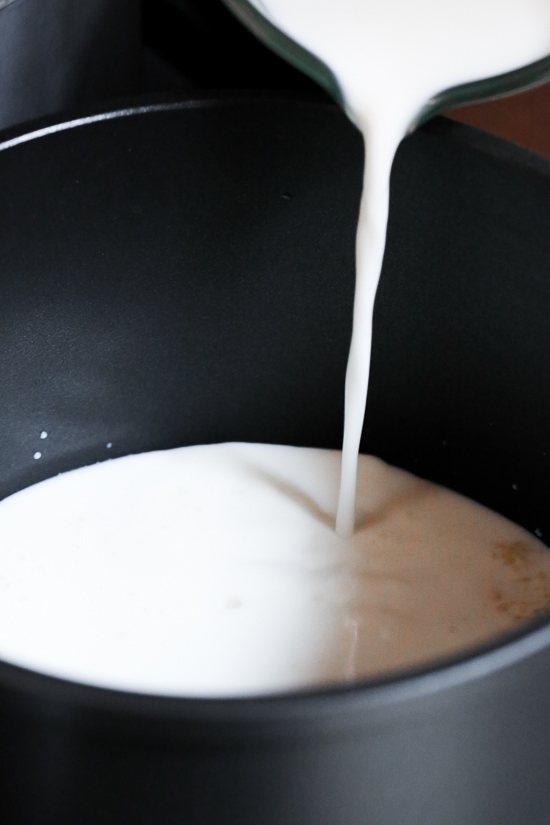 making a white sauce