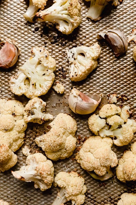 This Creamy Roasted Cauliflower Chowder is comfort food without all the calories. Made with roasted cauliflower, which adds deep, caramelized flavor while keeping the soup a little lighter.