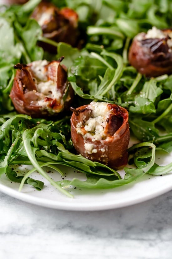 Prosciutto Wrapped Figs with Blue Cheese