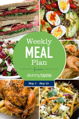 A free 7-day flexible weight loss meal plan including breakfast, lunch and dinner and a shopping list. All recipes include calories and Weight Watchers SmartPoints®.