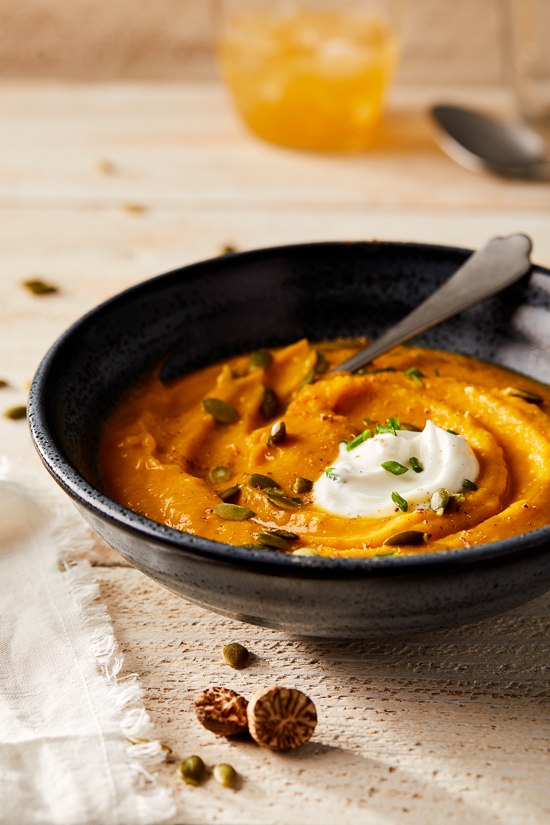 pumpkin soup with yogurt