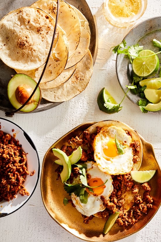 A lighter version of Mexican Chorizo made with ground turkey and a smoky spice blend, perfect for adding to eggs, tacos, and more!