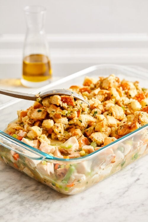 making turkey pot pie