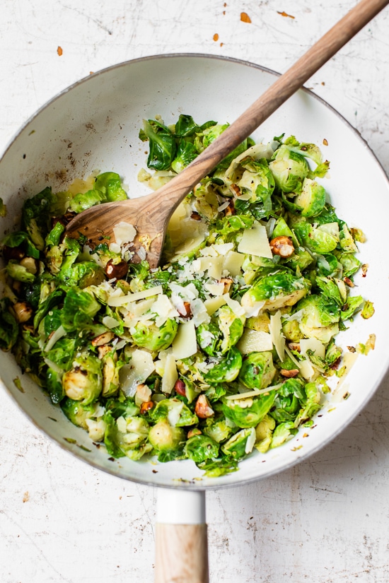 Cacio e Pepe Brussels Sprouts swaps out pasta for shredded Brussels sprouts in this low-carb take on the Italian classic. Cacio e pepe translates from Italian to “cheese and pepper” and traditionally is served as a pasta dish.