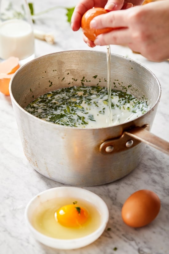 Changua (Colombian Milk and Egg Soup) is a typical breakfast in Bogotá, the capital of Colombia where my mom was born.