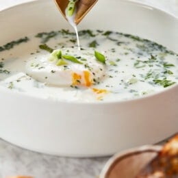 Changua (Colombian Milk and Egg Soup) is a typical breakfast in Bogotá, the capital of Colombia where my mom was born. It's also know to cure hangovers.