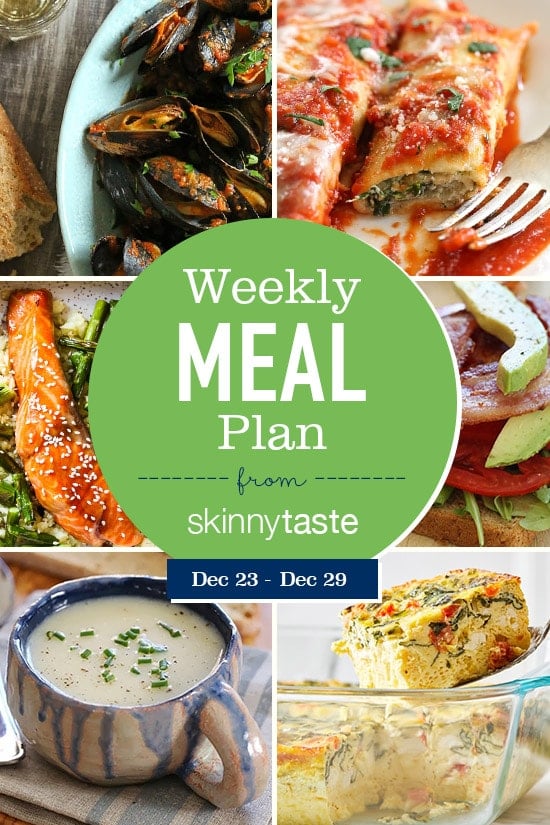 A free 7-day flexible weight loss meal plan including breakfast, lunch and dinner and a shopping list. All recipes include calories and updated WW Smart Points.