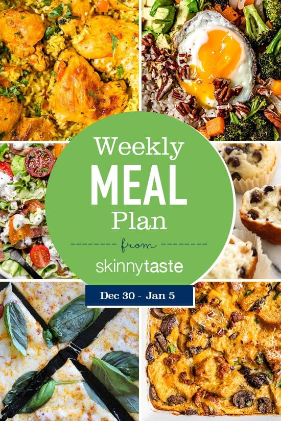 A free 7-day flexible weight loss meal plan including breakfast, lunch and dinner and a shopping list. All recipes include calories and updated WW Smart Points.