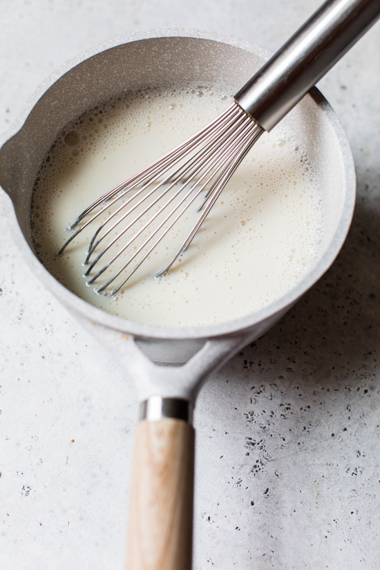 This simple Yogurt Panna Cotta is the perfect smooth, creamy dessert. The cool tang of yogurt pairs perfectly with fresh berries. To macerate the berries simple mix them with a little sugar and let them sit.
