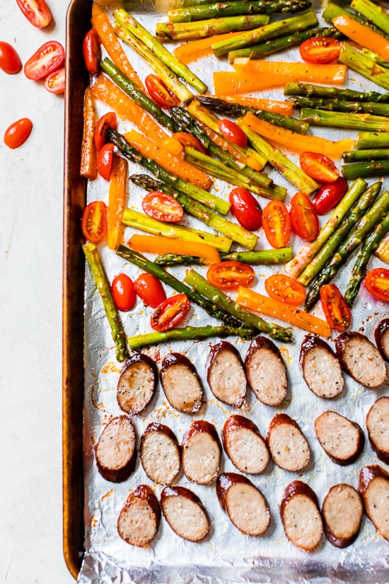 Kielbasa Veggie Sheet Pan Dinner